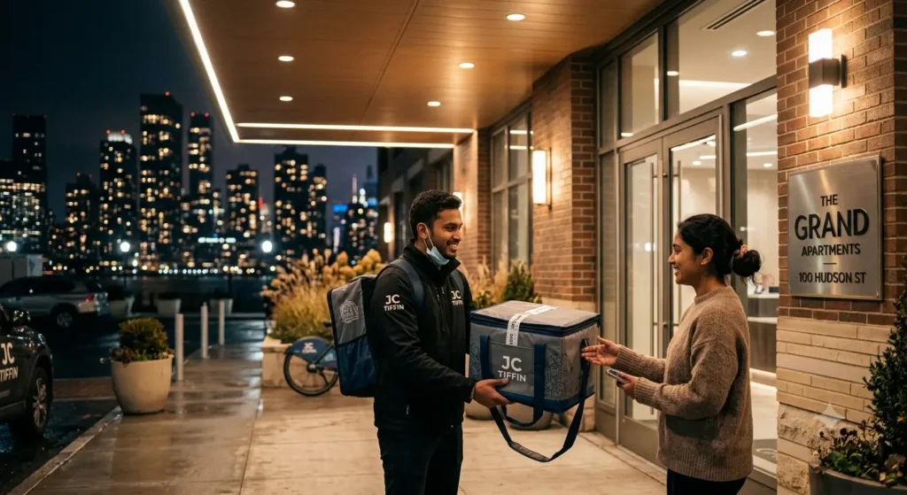 Indian tiffin service NYC and Jersey City – doorstep delivery of homemade meals